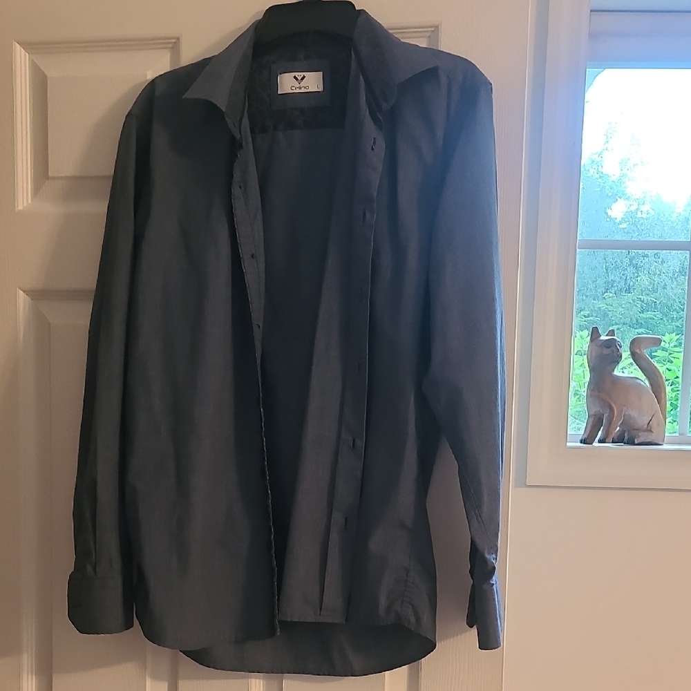 Men's Blue Dress Shirt